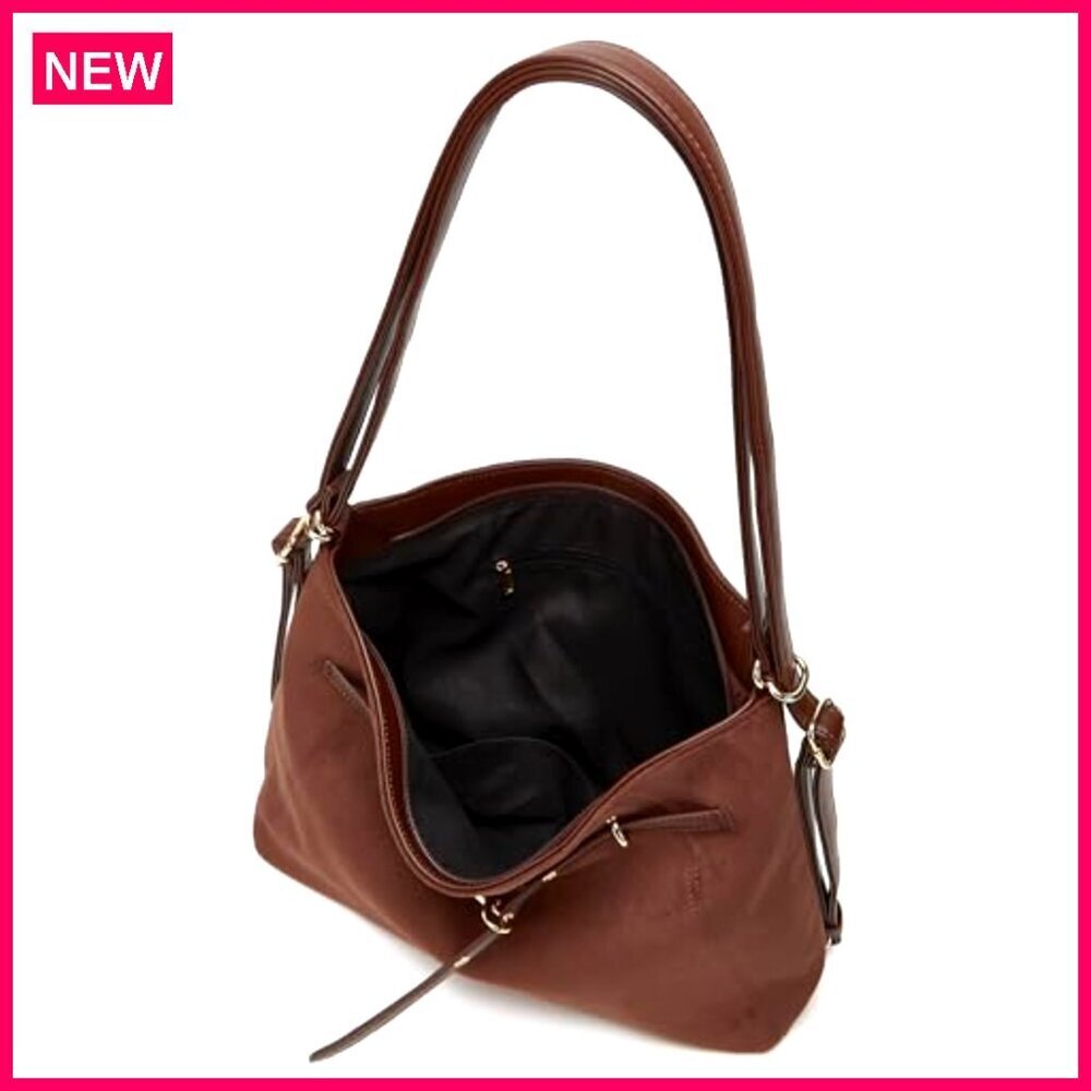 Large Suede Tote Bag Crossbody Shoulder Purse Hobo Satchel - Picture 5 of 8